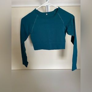 Vitality/Balance cropped workout, top Dash turquoise/compression
